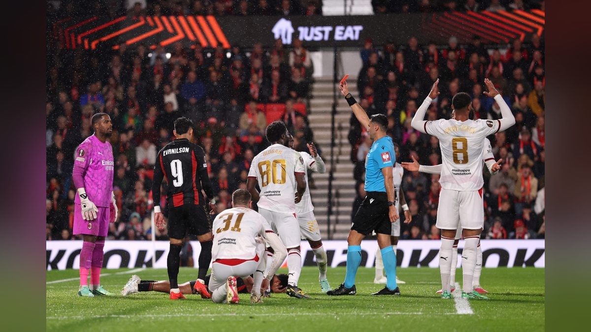 Maignan Sees Red for Shoving Adams as Bournemouth Thrash 10-Man Milan 3-0