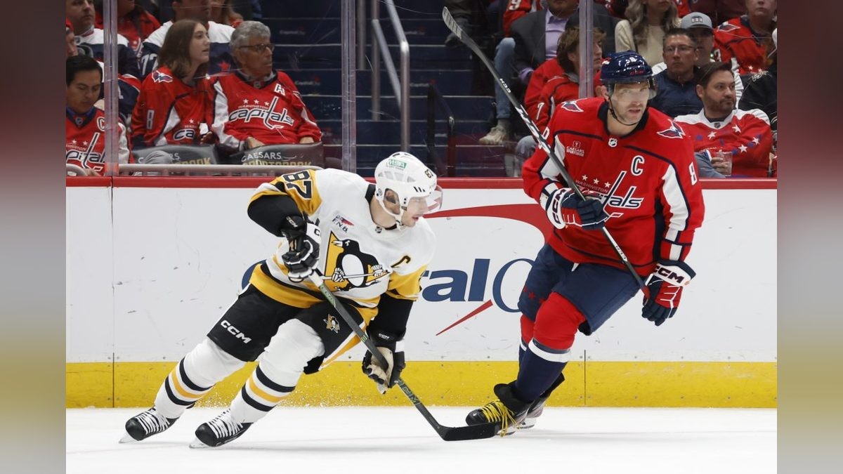 Ovechkin, Crosby Meet for 76th Time as Capitals Edge Penguins 5-3